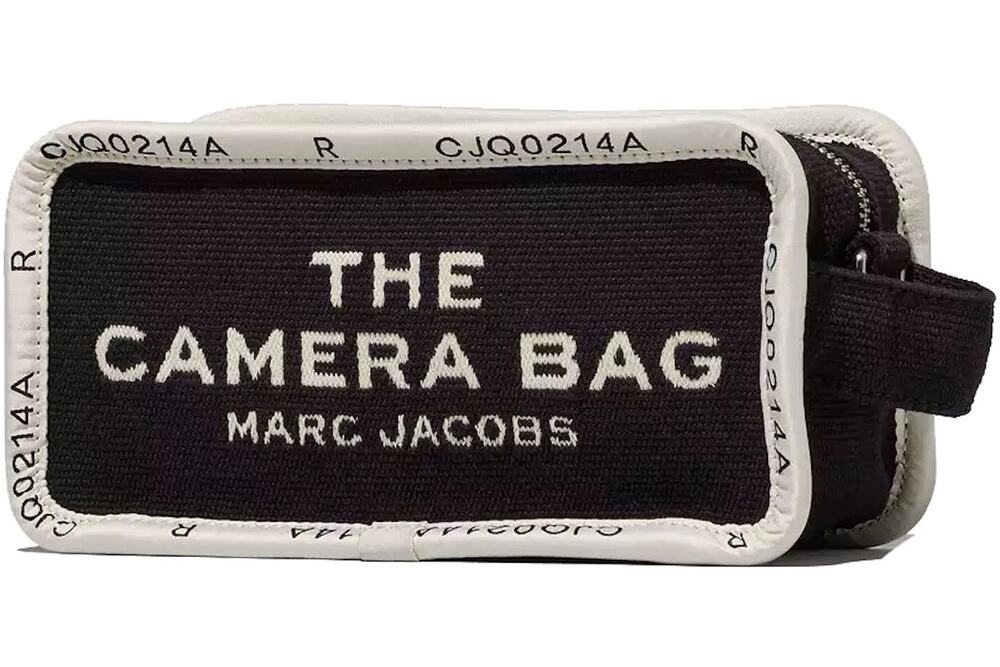 Marc Jacobs Black & White Canvas Crossbody The Camera Bag